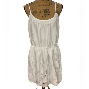 Womens Bisou Bisou White Eyelet Sundress